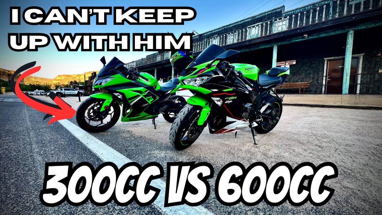 Ninja ZX-6R vs Ninja 300 in Canyons! - YouTube