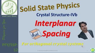 Interplanar Spacing| Solid State Physics: Crystal Structure IVb| |IITJAM
