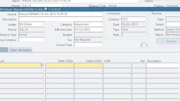 Oracle General Ledger - For Novice - Part 8