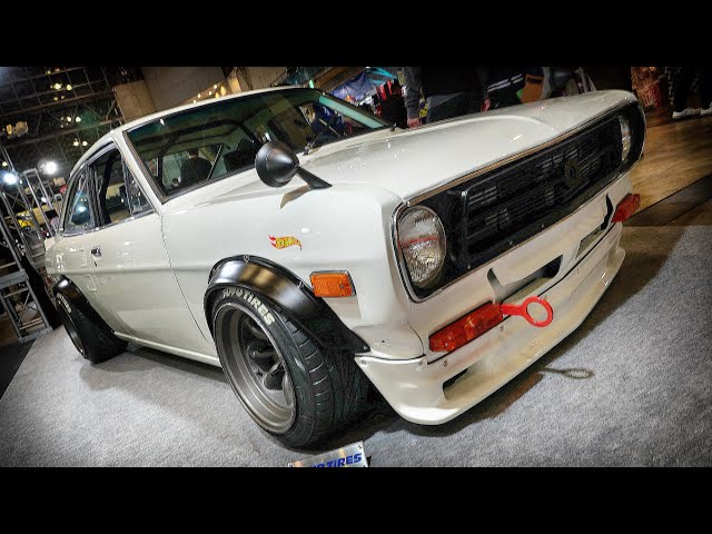 NISSAN B110 サニー Custom Car by Rocket Bunny PANDEM - YouTube