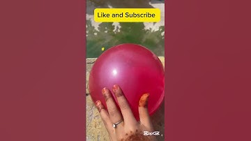 Will a big balloon explode if it rolls down from height #asmr #balloon #colors #shorts