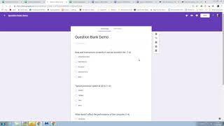 Form Maker - Creating quizzes with a Question Bank