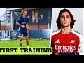 рџљЁ Riccardo Calafiori Takes The Field Behind The Scenes Of His First Training At Arsenal рџљЁ Riccardo Calafiori Takes The Field Behind The Scenes Of His First Training At Arsenal