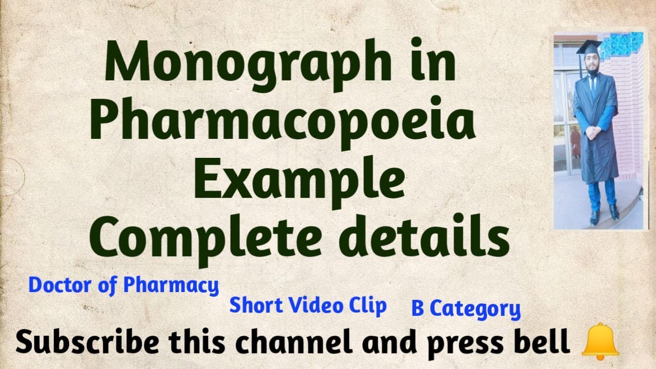 Monograph of Pharmacopoeia Details Monograph of Paracetamol