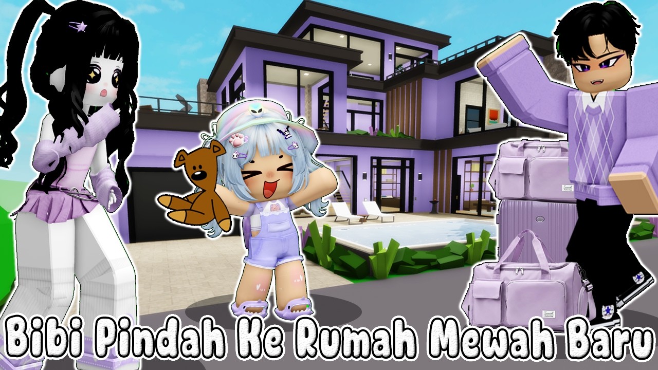 BIBI PINDAH KE RUMAH BARU YANG SUPER MEWAH DAN INDAH DI KOTA BROOKEHAVEN || BROOKHEAVEN🏡ROBLOX INDO