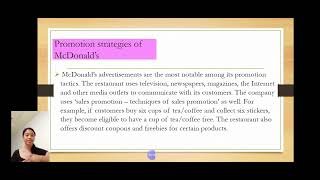 The Marketing Mix of McDonalds Corporation.