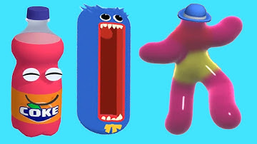 HOPPING HEADS vs BLOB RUNNER 3D vs JUICE RUN - 4K