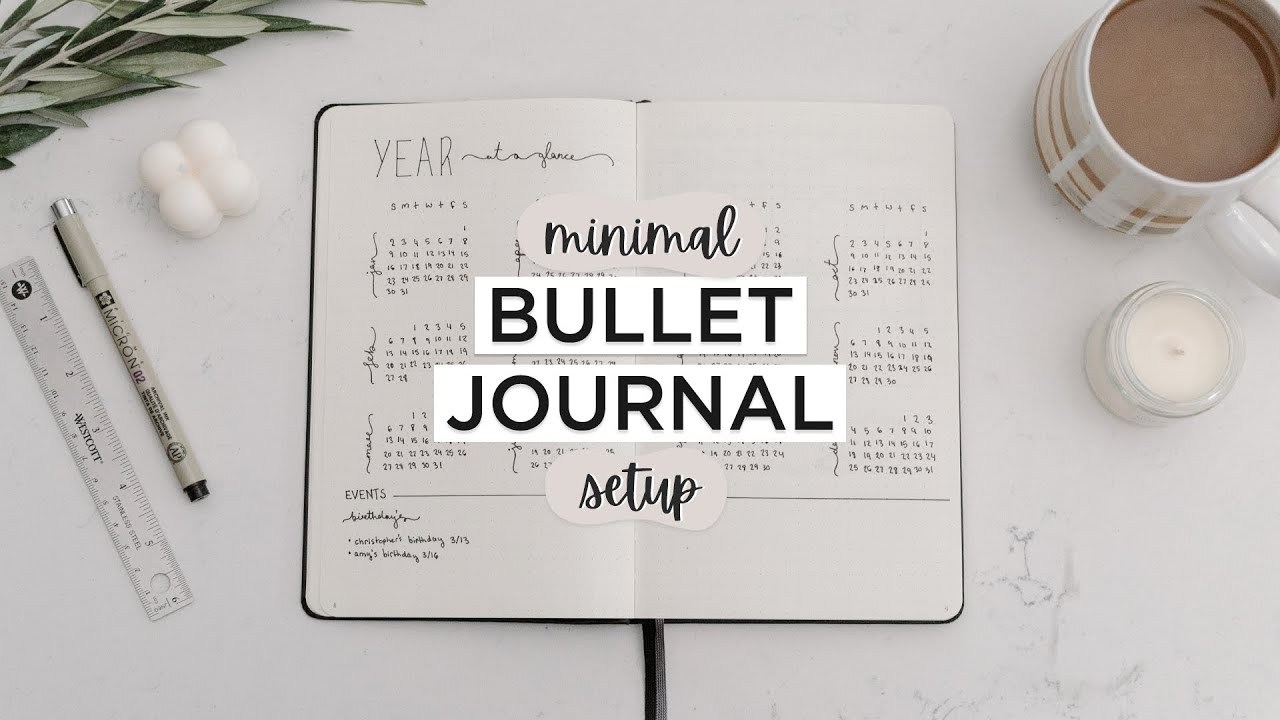 2022 Minimalist BULLET JOURNAL Setup | For Productivity + Organization ...