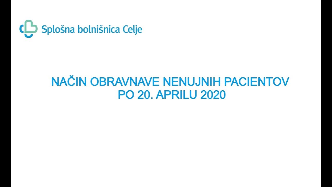 Triaža nenujnih obravnav v SB Celje