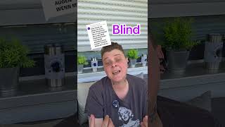 Können Blinde anderen Menschen in die Augen schauen? #Blind #Sehbehindert #inklusion #aufklärung