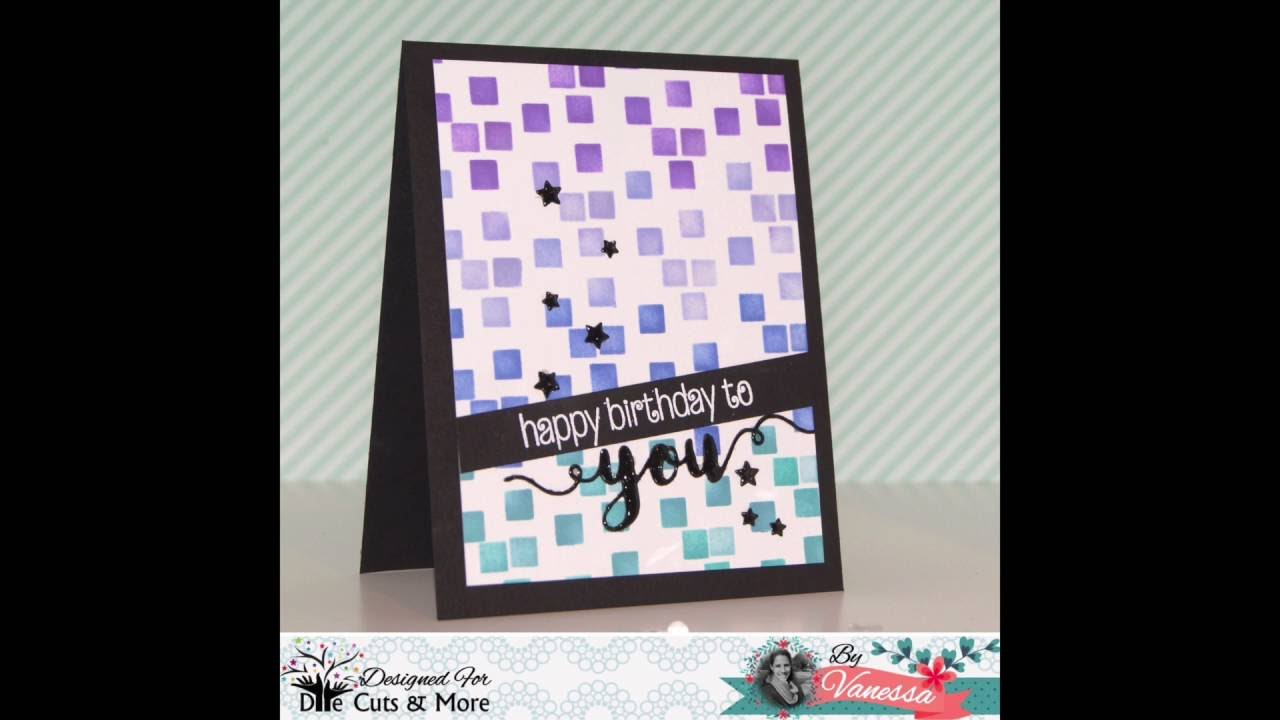 Creating an ink blended background using stencils - Tutorial Die Cuts and More