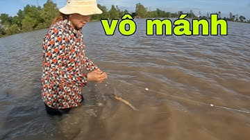 Tư Ú Nu Quá Vui Vì Giăng Lưới Dính Được Cá Trạch Mập Ú