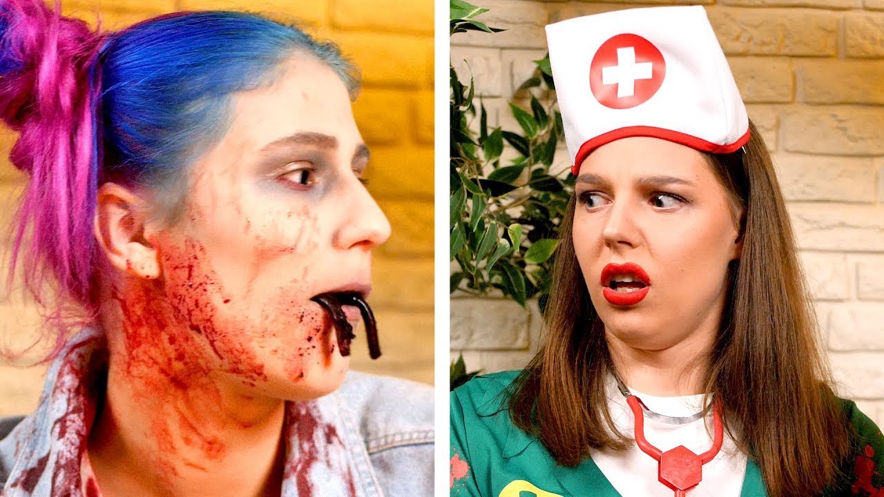 ZOMBIE PRANKS the School! Funny Situations & Food Pranks by Hungry Panda