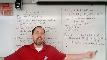 Section 5.1 (part 4) - Reflexive, symmetric, and transitive relations