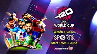 ICC Men's #T20WorldCup 2024, 5th June onwards.. | LIVE on DD Sports📺 (DD Free Dish)