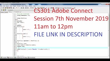 VU | CS301 - Data Structures | CS301 Adobe Connect Session 7th November 2019 11am to 12pm