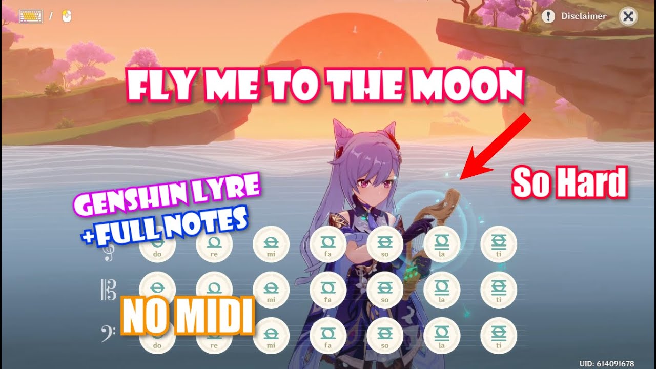 Fly Me to the Moon Genshin Impact Lyre YouTube