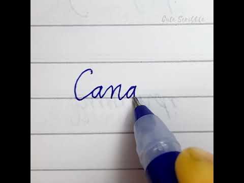 Canada Country Name In Cursive Writing Shorts Youtube Howtowritecursive Penmanship English 