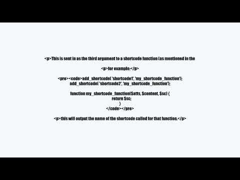 Wordpress: Parameter for Shortcode function
