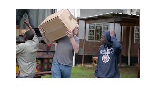 Arrival of 2200 Computers from at our Blantyre office from the Turing Trust.