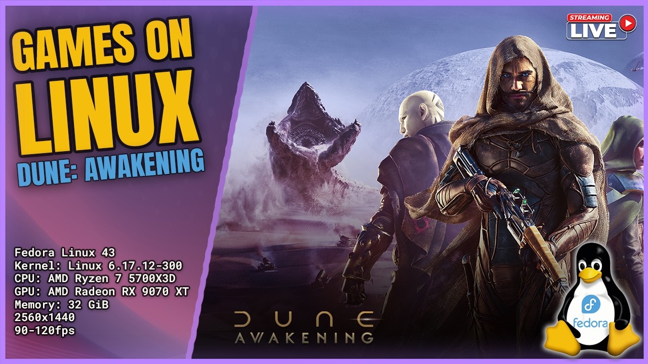 I'm shocked at how well Dune Awakening plays on Linux! - YouTube