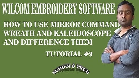 Wilcom Hindi English How To Use Mirror Command Wreath And Kaleidoscope Difference Tutorial #9
