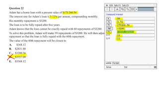 2018 Exam 1 Core - Recursion & Financial Modelling Q22