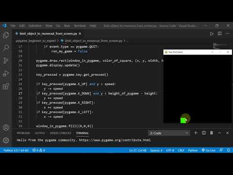 How to Limit Movement of Object Within a Window in Pygame in Hind/Urdu