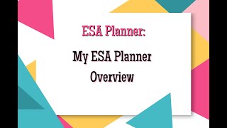 My ESA Planner Overview