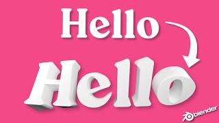 2D to 3D Fonts in Blender 2.91! screenshot 2