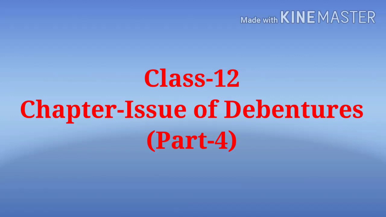 Issue Of Debentures part 4 YouTube