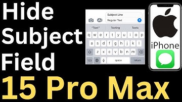 How to Turn Off Subject Field in Messages on iPhone 15 Pro Max - Easy to Follow
