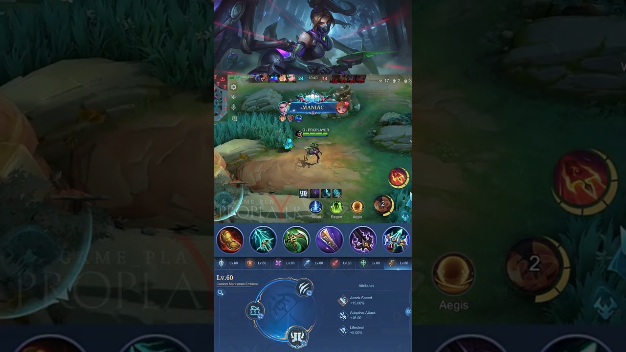 23 Kills + Maniac!! Hanabi Powerful Gold Laner (Part 39) - MLBB 