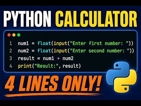 Python for Beginners: Create a Calculator in 60 Seconds