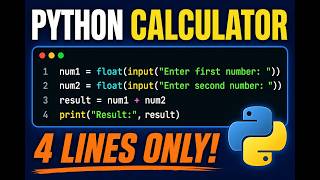 Python for Beginners: Create a Calculator in 60 Seconds