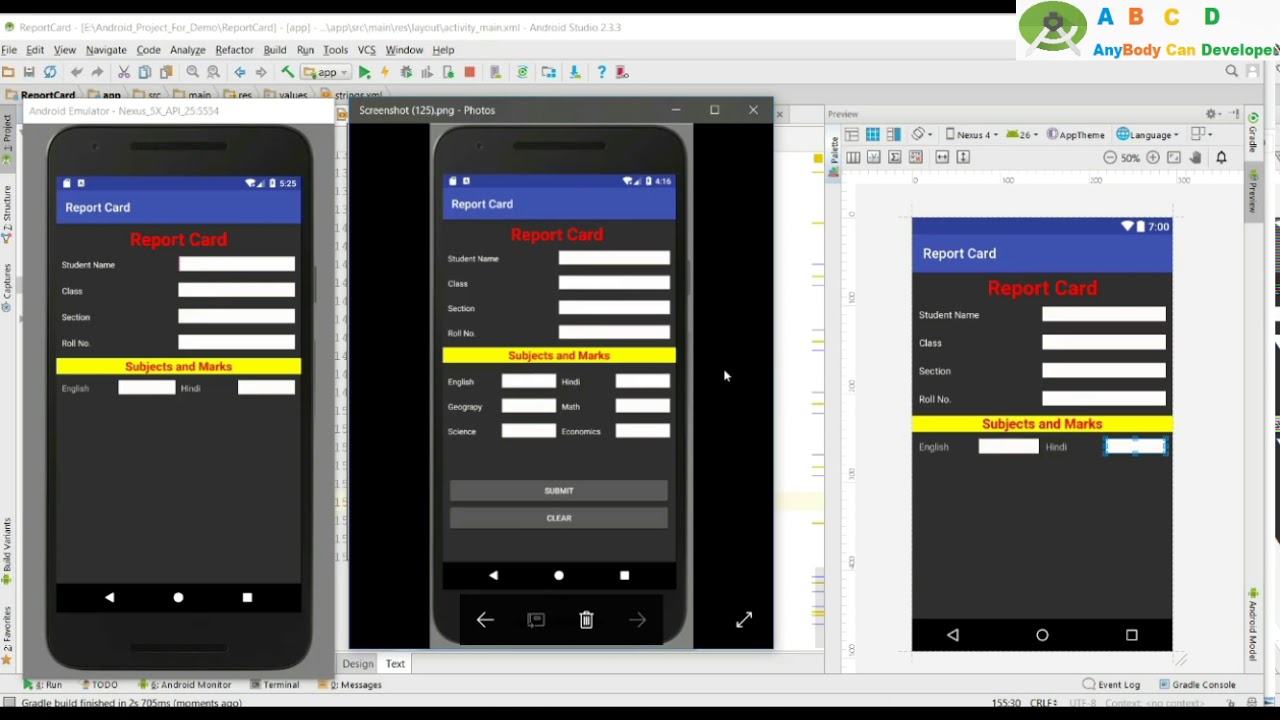 Linear Layout with Horizontal and Vertical Orientation in the android studio  part-2 - YouTube