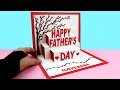 Beautiful POP UP Fathers Day Greeting Card Idea | DIY father day  POP-UP card