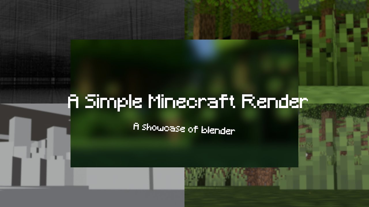 A Simple Minecraft Render (Blender) - YouTube