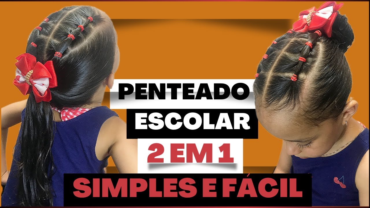 Penteado fofo e fácil 😍❤️ #penteado #penteadoinfantil