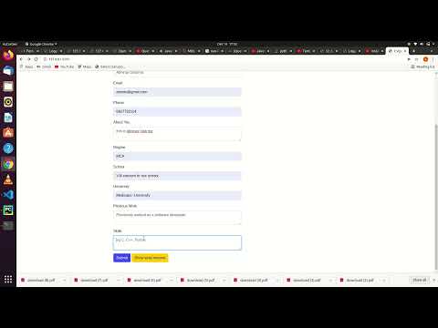 Cv Generator application Demo