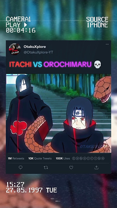 「 Itachi VS Orochimaru 💀 」#anime #naruto #akatasuki #itachi #itachiuchiha #orochimaru