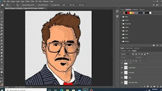 Cartoon Art for Robert Downey , Jr | Photoshop cc Cs6 | 2020 | Learn screenshot 1
