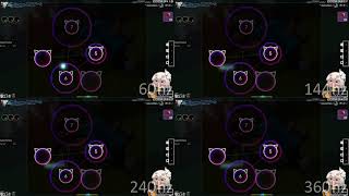 osu! 60hz/144hz/240hz/360hz comparison | osu!