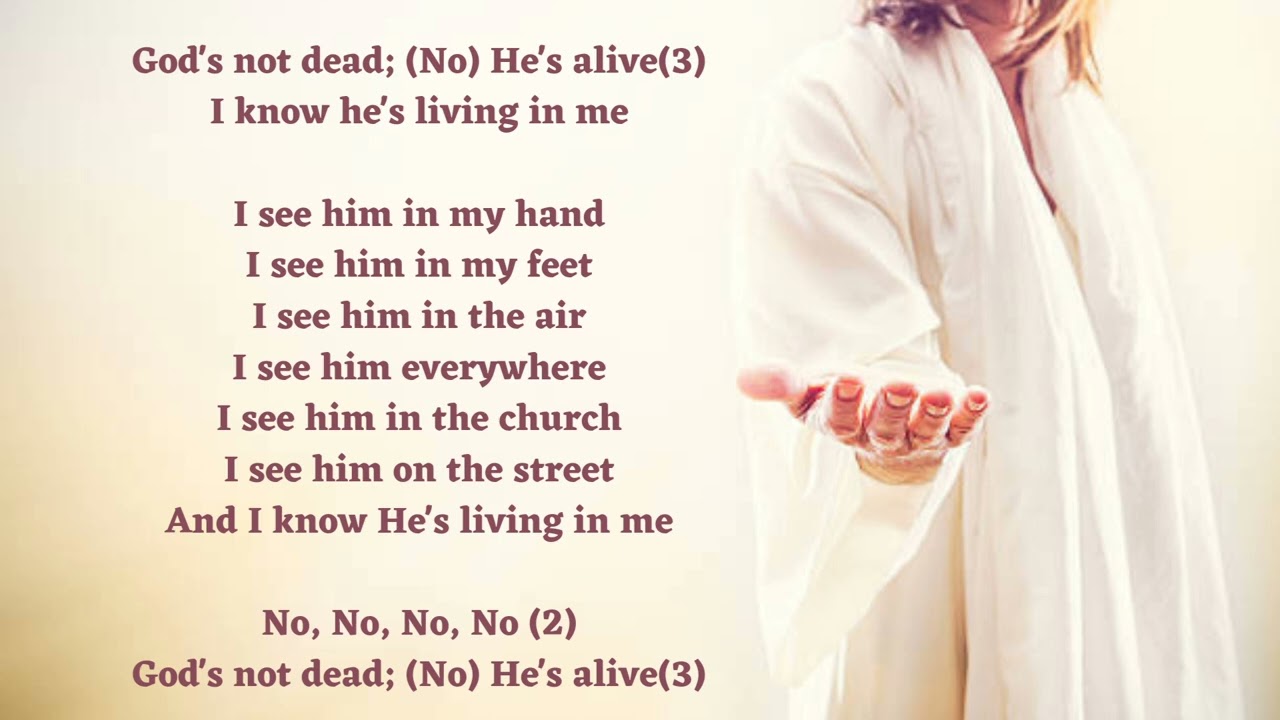 God's not dead; He's alive / Easter lyrical songs for kids / Sunday ...