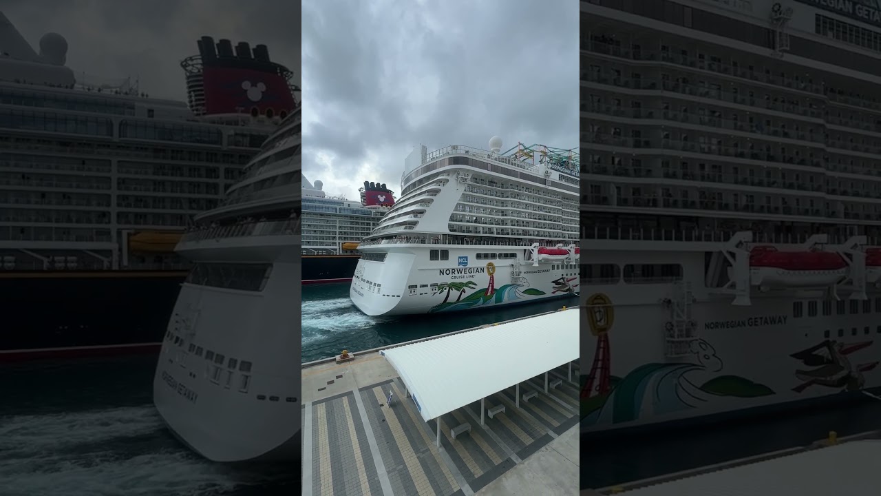 Norwegian Getaway Sailing Away 🚢 | Smooth Departure Views #Shorts