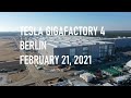 Tesla Gigafactory 4 Berlin | Chimney installed | February 21, 2021 | DJI Mavic 2 Pro 4K Video