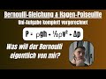 Bernoulli-Gleichung & Hagen–Poiseuille: Laminare Rohrströmung mit Reibung I Strömungslehre