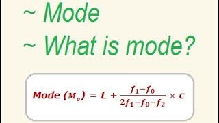 how to find x in mode