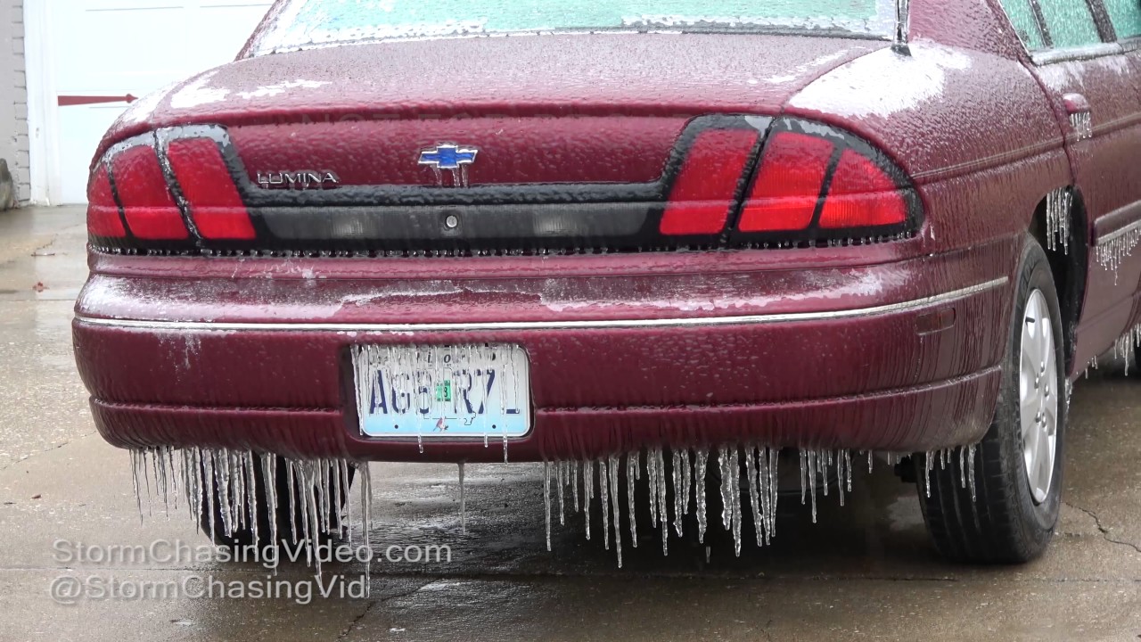 Festus, MO Ice Storm Powerlines,  Trees & Cars Covered In Ice - 1/13/2017