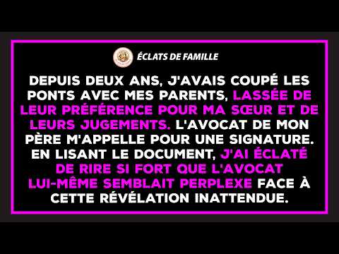 L'avocat de mes parents m'a envoyé un document après 2 ans sans contact – Je l'ai lu et j'ai...